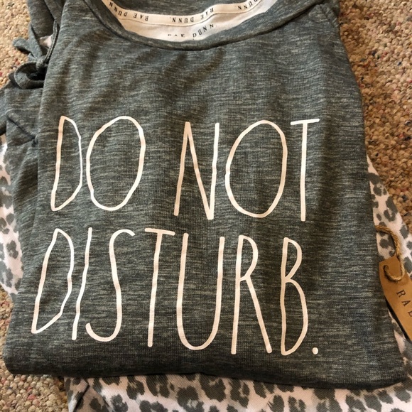 ๐ Rae Dunn Happy DO NOT DISTURB Raglan Top & Jogger Set PJs - Picture 3 of 12